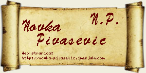 Novka Pivašević vizit kartica
